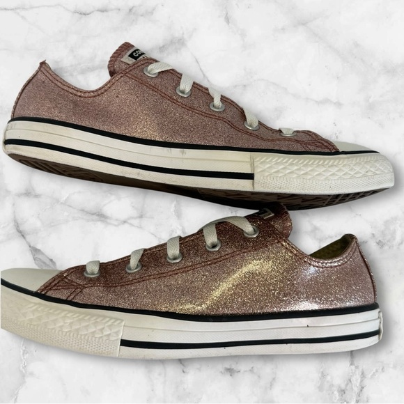 Kids Converse All Star glitter sneakers size 4 - Picture 4 of 7